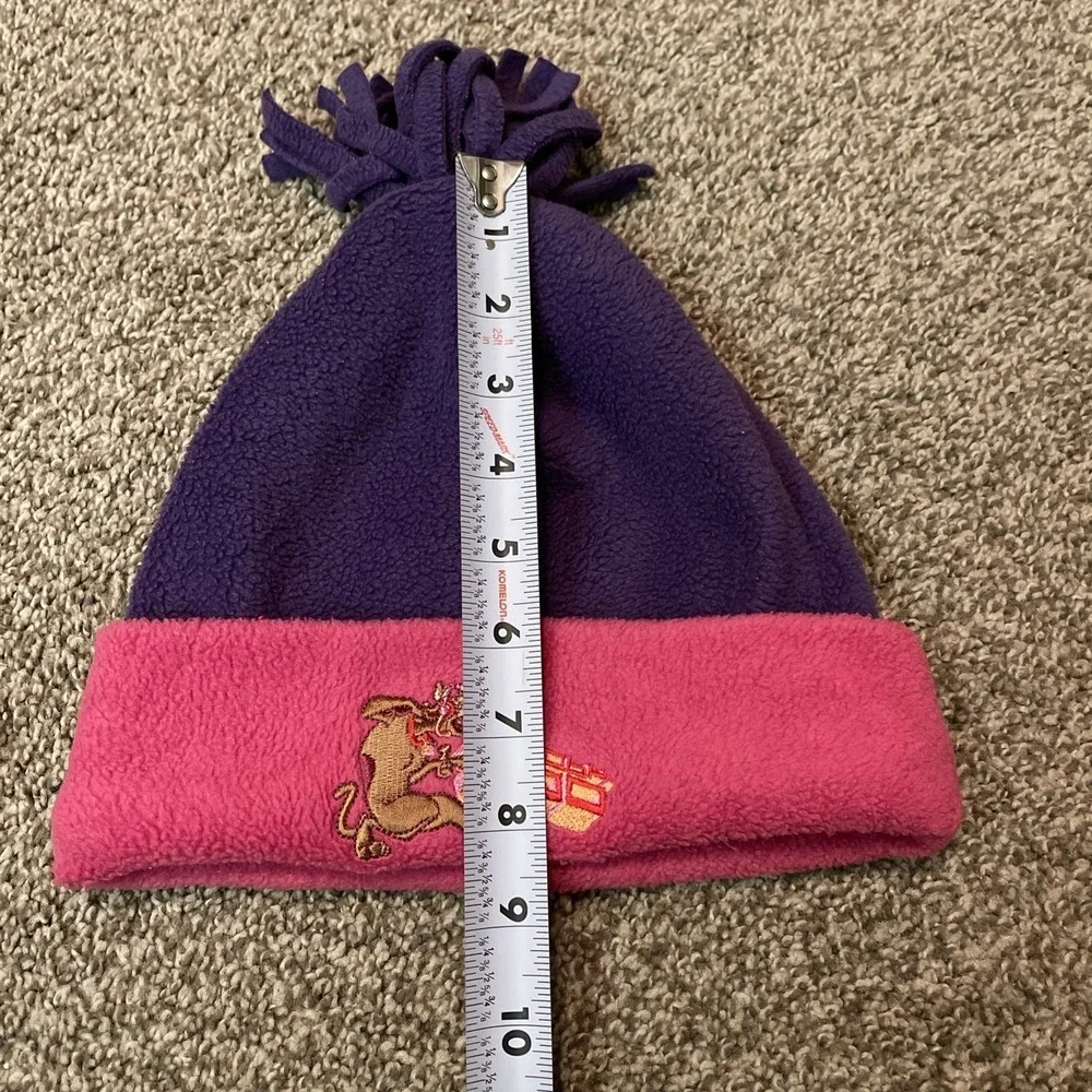 Vtg 2001 Cartoon Network Scooby Doo Beanie Pom Hat Embroidered Pink Purple Girls